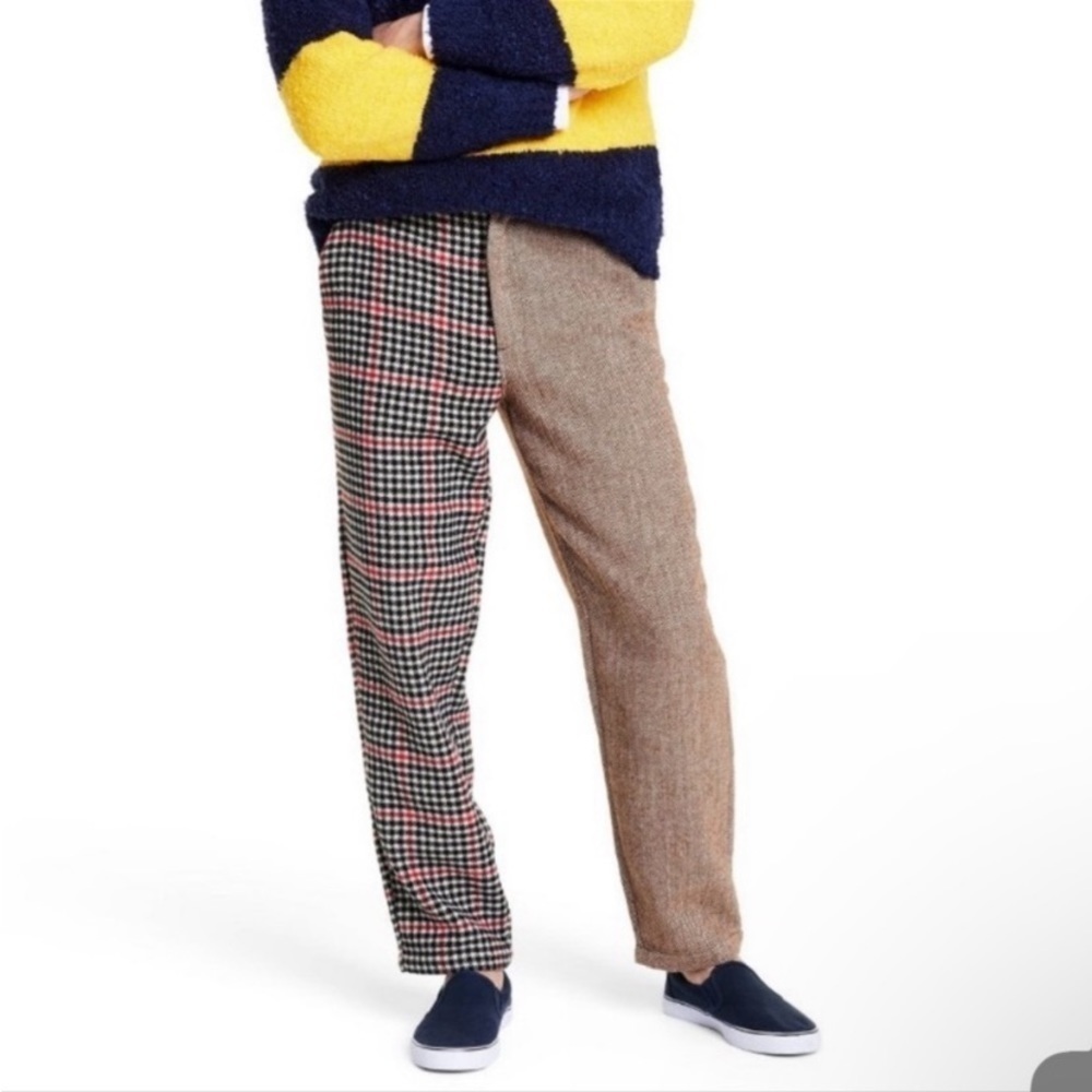 Rowing Blazers Multicolor Check and Tan Pants